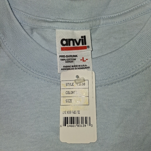 Anvil Vtg 2k Light Blue Kids T-Shirt with Cute Graphic SZ L - Picture 10 of 15